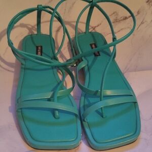 Nine West Turquoise Strappy Sandals